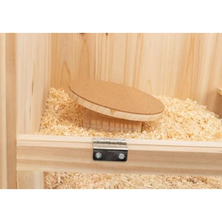 Trixie Laufteller, Degus/große Hamster, pfotenfreundliche Kork-Lauffläche, ø 30 cm, Holz/Kork-material – Bild 3