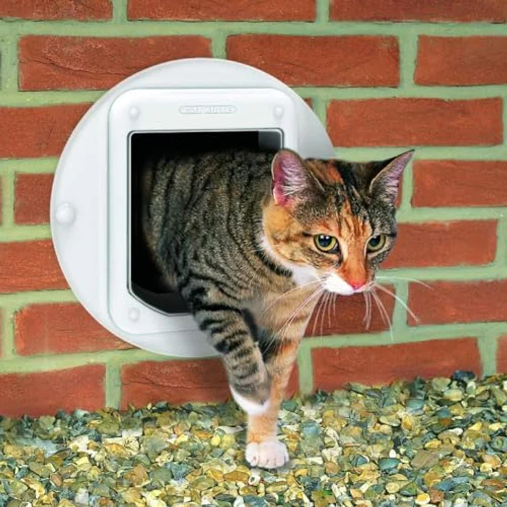 Cat Mate Mikrochip-gesteuerte Katzenklappe (360) für Katzen und kleine Hunde, speichert bis zu 30 Tiere, wetterdicht, Braun – Bild 2