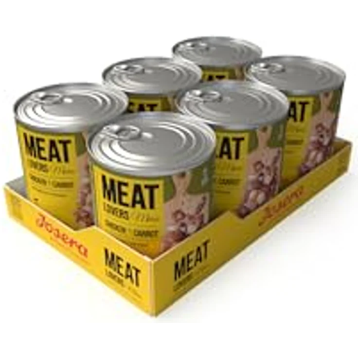 JOSERA Meat Lovers Menu Chicken with Carrot, Premium Nassfutter für ausgewachsene Hunde, 6 x 800 g, mit 65% Huhn, weizenfrei, Alleinfuttermittel – Bild 1