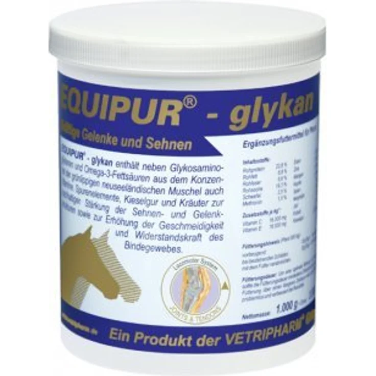 Equipur glykan 1kg, Pferdefutter für Pferdegelenke mit Glykosaminoglykanen (GAG) – Bild 2