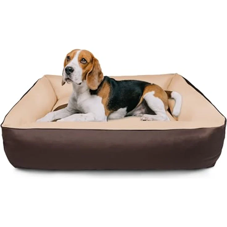 BedDog Hundebett MAX QUATTRO mit Rand, Bezug abnehmbar, kariert – Bild 5