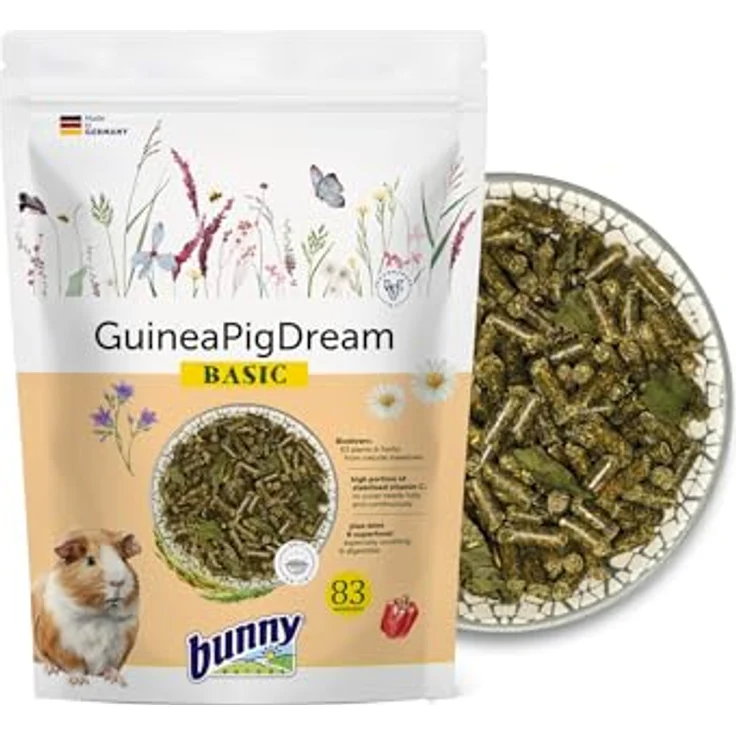 Bunny Nature MeerschweinchenTraum Basic, Alleinfuttermittel mit 63 Pflanzen, 600 g, für Meerschweinchen ab 5 Monaten – Bild 3