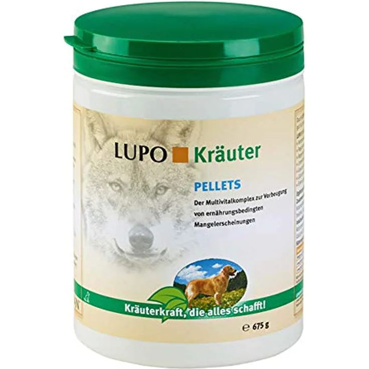 Luposan Kräutergranulat für Hunde, Nahrungsergänzungsmittel mit einzigartigem Kräuter-Wirkstoff, 675 g