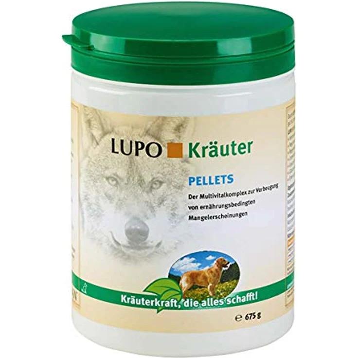 Luposan Kräutergranulat für Hunde, Nahrungsergänzungsmittel mit einzigartigem Kräuter-Wirkstoff, 675 g