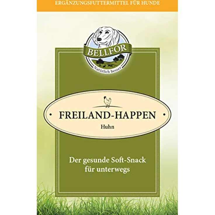Bellfor Freiland-Happen, getreidefreier Soft-Snack für Hunde mit hoher Verdaulichkeit, 200 g (Huhn) – Bild 2