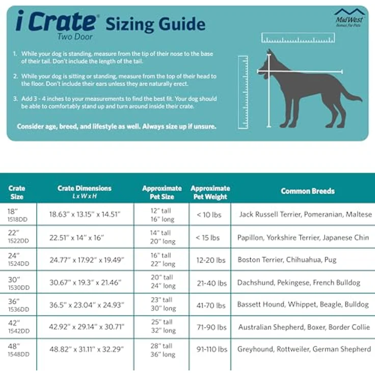 MidWest Homes for Pets iCrate Hundebox, klappbar, 2 Türen, Trennwand, auslaufsichere Bodenwanne, sichere Verriegelungen, Drahtgitterbox für mittelgroße Rassen, tragbar, robust, 76 cm – Bild 2