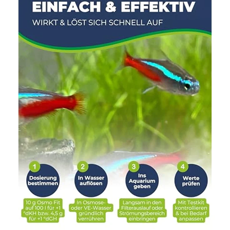 HOBBY Aquaristik Osmo Fit I, 400g Aufhärtungs- und Remineralisierungssalz für Aquarien, geeignet für Osmose- und VE-Wasser, ideale Wasserhärte für empfindliche Fische und Garnelen – Bild 4