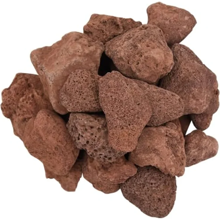 vidaXL Aquariendeko Lavagranulat, 25 kg rotes Vulkangestein, 5-8 cm, biologischer Filter für Aquarien – Bild 4