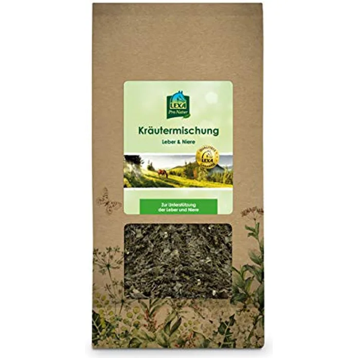 LEXA Kräuter für Leber und Nieren, Entgiftungsförderndes Pferdefutter, 500 g