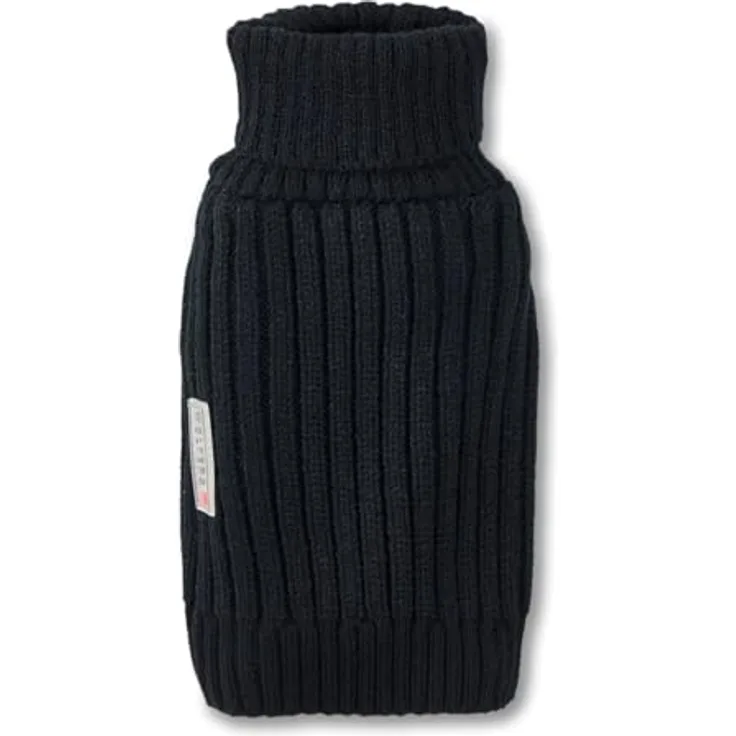 Wolters Strickpullover Ribsty, Hundepullover für kühle Tage, Schwarz, Gr. 20 (Rückenlänge 19-21 cm), weiches & elastisches Polyester, modernes Strickmuster, einfacher Anziehkomfort