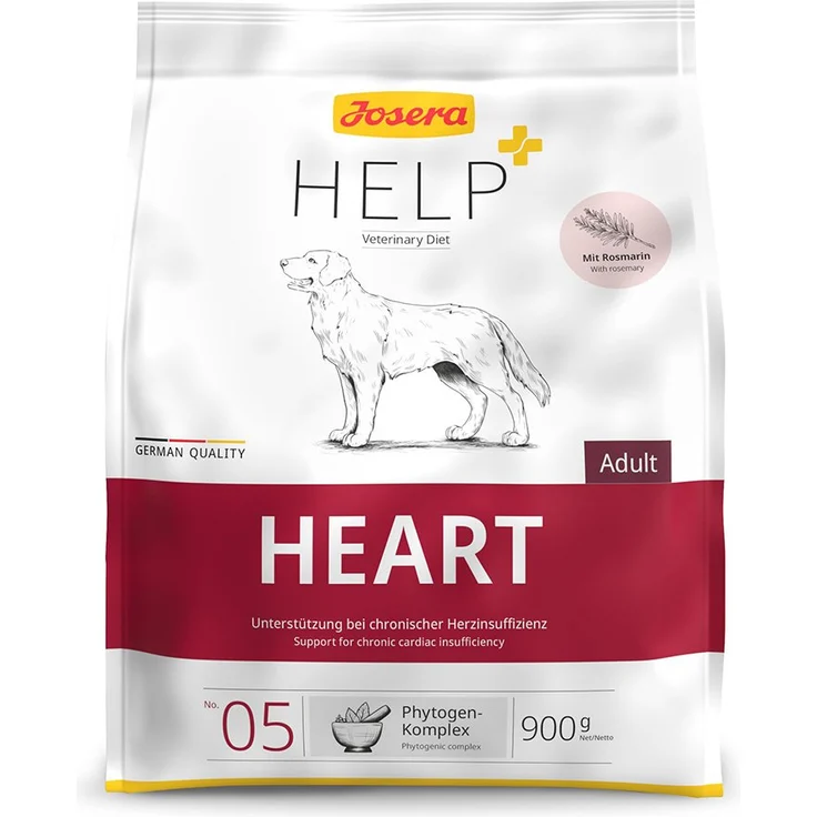 Josera Help Heart Hund, 900g Trockenfutter mit weniger Natrium und Lachsöl zur Unterstützung der Herzgesundheit