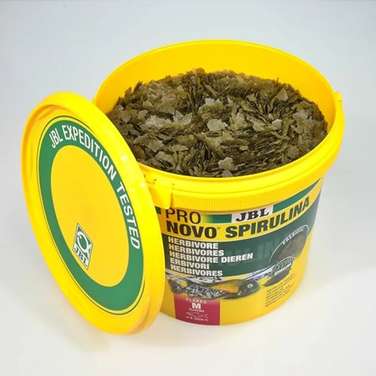 JBL PRONOVO SPIRULINA FLAKES, Grünfutter für Aquarienfische 8-20 cm, präbiotisch, 5500 ml – Bild 4