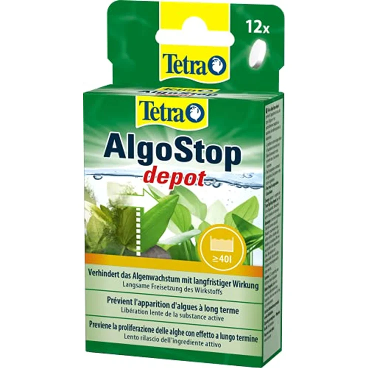 Tetra AlgoStop depot, formstabile Tabletten zur Algenvorbeugung in Aquarien ab 40 L, 12 Tabletten mit Depotwirkung – Bild 1