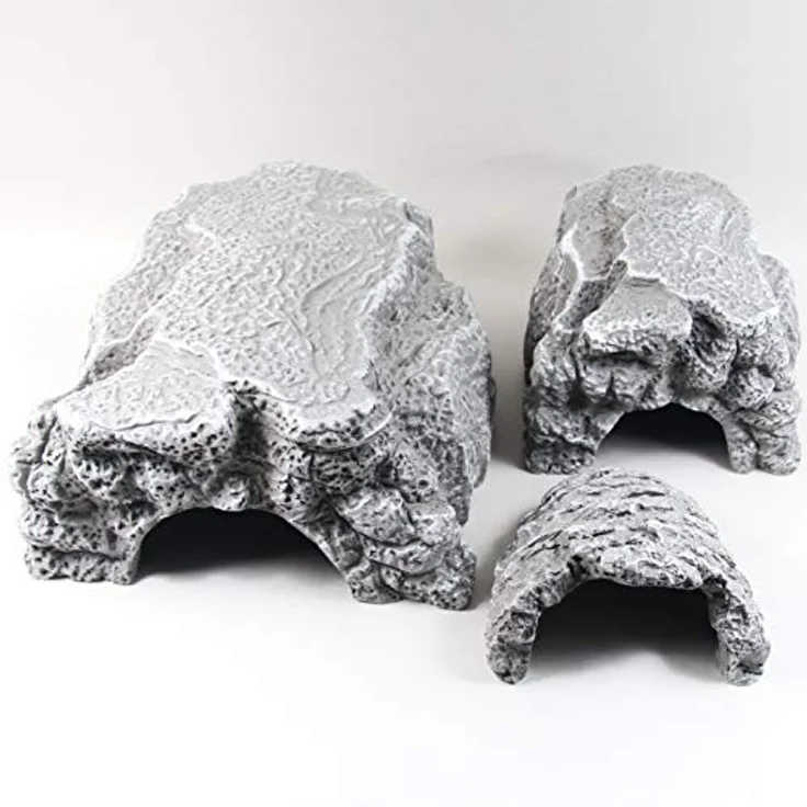 JBL ReptilCava 71088 Höhle für Terrarientiere, S, grau, giftstofffreies Material, schwere Ausführung gegen Umkippen – Bild 2