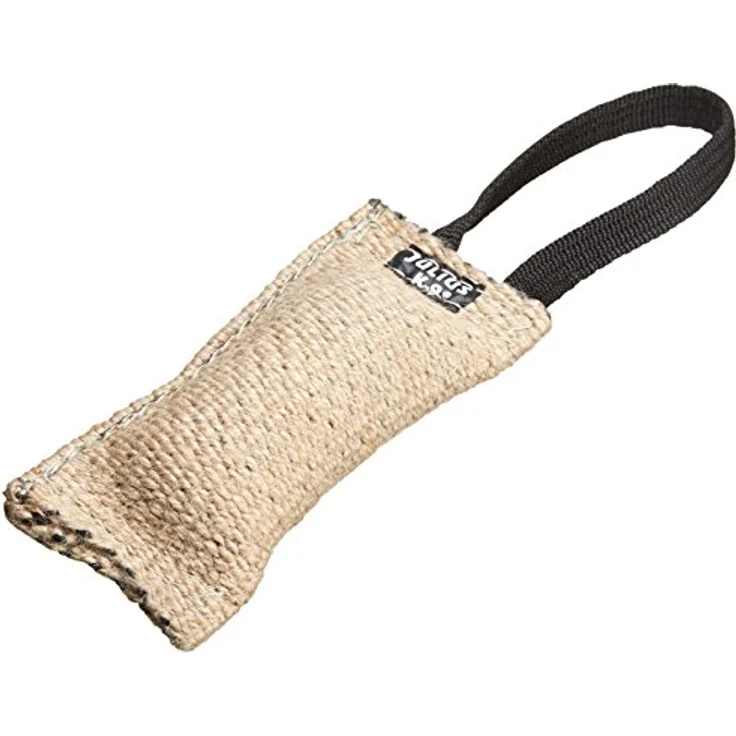 JULIUS K-9 Beisswurst aus Jute, 20 cm x 4 cm, robust mit Handschlaufe, Farbe der Schlaufe variabel – Bild 1