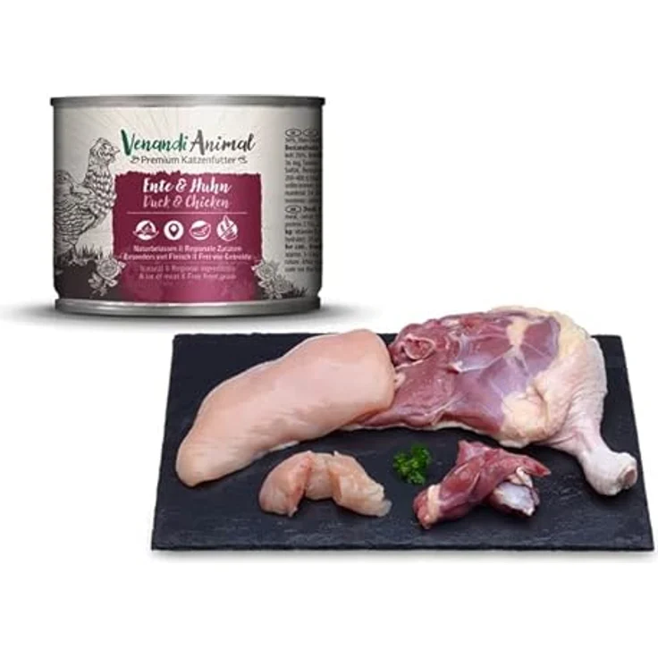 VenandiAnimal Katzen-Nassfutter, Ente & Huhn, getreidefrei, 6 x 200g – Bild 3