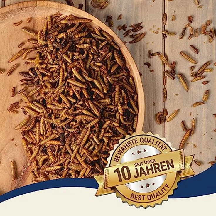Lyra Pet® Soldatenfliegenlarven 10 kg, getrocknet, reich an Kalzium & Proteinen, energiereiches Futter für Vögel, Fische, Nager & Reptilien – Bild 4