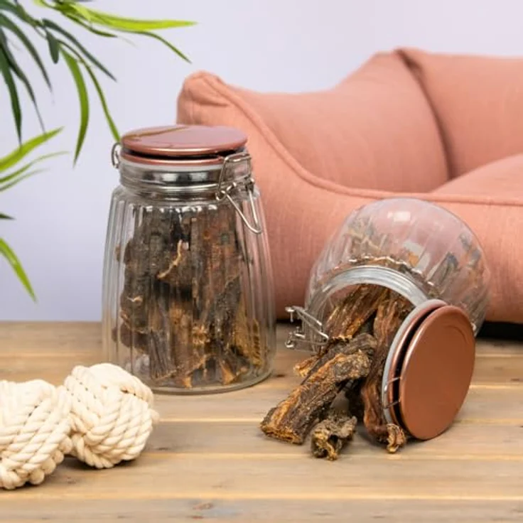 Lyra Pet® Rinderdörrfleisch 10 kg, naturbelassener Kauartikel als proteinreiche Belohnung für Hunde, zahnhygienisch, luftgetrocknet – Bild 5