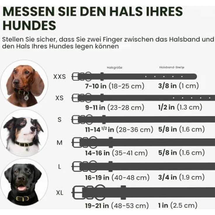 BRONZEDOG Hundehalsband gerolltes Leder mit QR-ID-Tag, verstellbar, weich, rund, für Hunde und Katzen, Schwarz (23-28 cm) – Bild 2