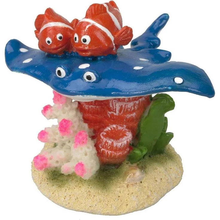 EBI Aqua Della Clown Fish 2, Aquarium Dekoration aus Polyesterharz, ungiftig für Süß- und Meerwasseraquarien