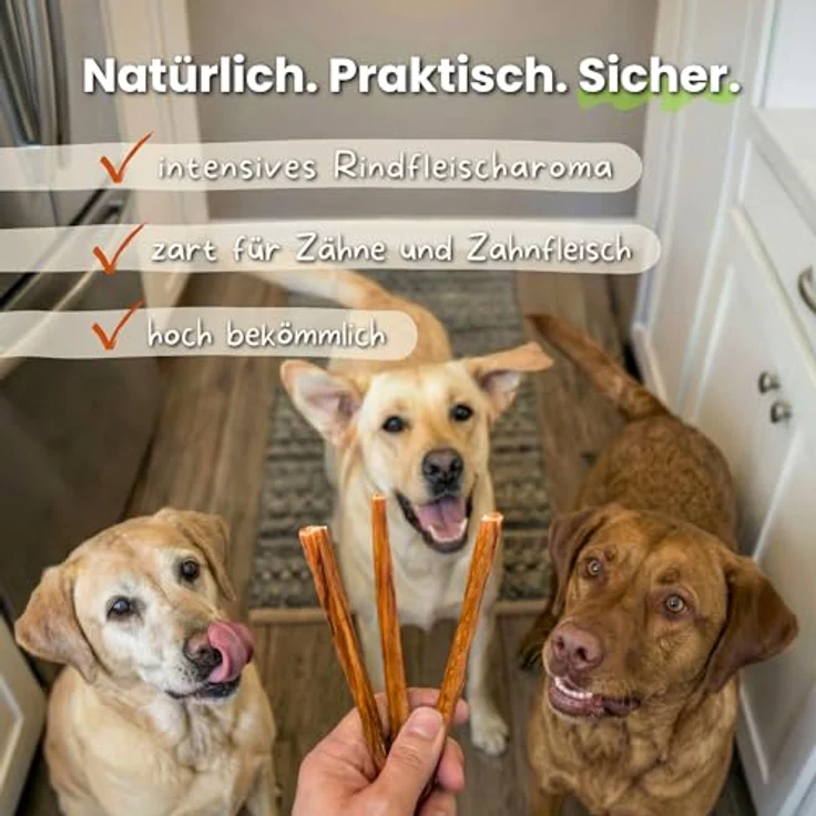 Naturbiss Rinderdarm Kauspaghetti, 100% natürliche Hundeleckerli, fettarm und proteinreich, Monoprotein, 150g, ohne Zusätze, ideal für Seniore & Welpen – Bild 2