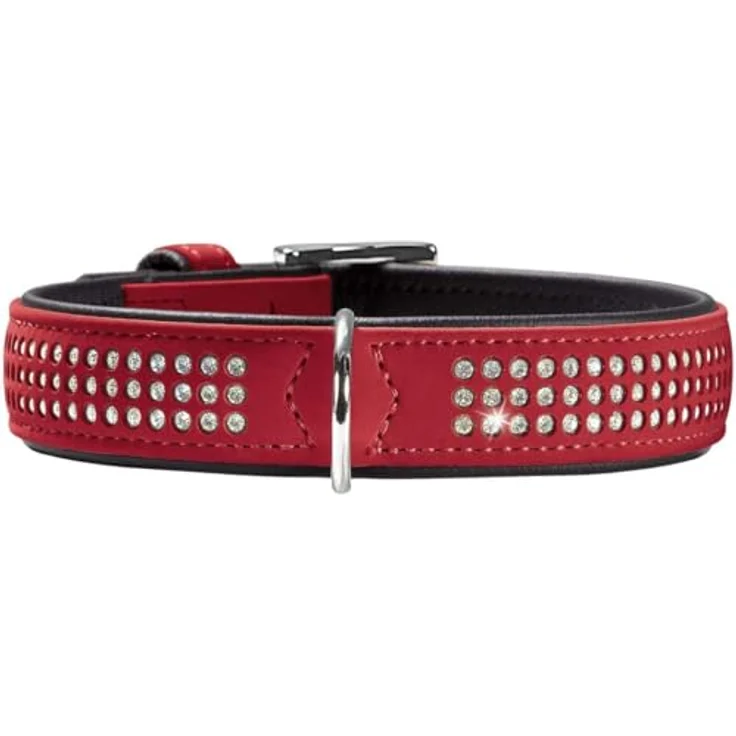 Hunter Hunde-Halsband Softie Triluxe rot-schwarz S-M – Bild 2