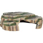 TRIXIE Reptilienhöhle in Regenwaldoptik, Rückzugsort für Terrarien und Aquarien, 30 x 10 x 25 cm, aus strapazierfähigem Polyharz