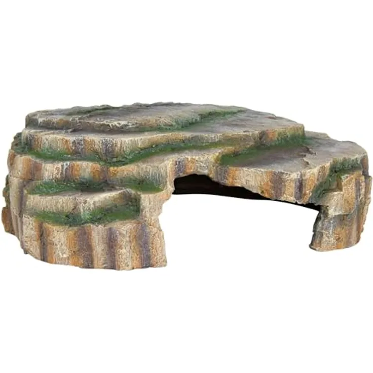 TRIXIE Reptilienhöhle in Regenwaldoptik, Rückzugsort für Terrarien und Aquarien, 30 x 10 x 25 cm, aus strapazierfähigem Polyharz