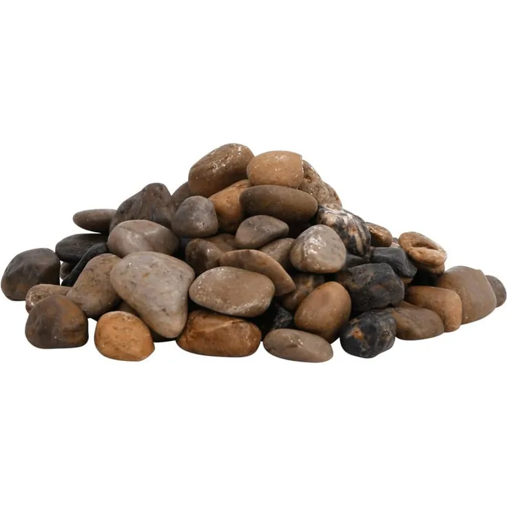 vidaXL Aquariendeko Polierte Kiesel, Mehrfarbig, 2-5 cm, 25 kg