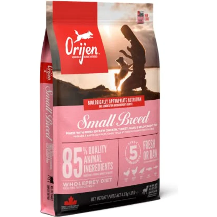 ORIJEN Adult Dog Small Breed, biologisch angemessenes Trockenfutter mit frischem Huhn, Truthahn und Wachtel, 4,5kg – Bild 3