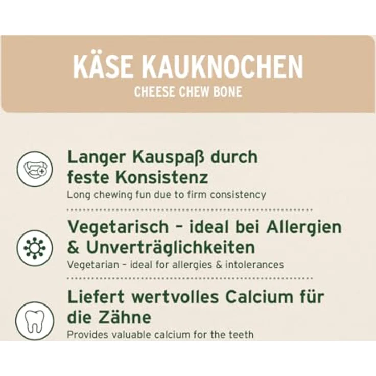 AniForte Käse Kauknochen Mini, 28-40 g - Natürlicher Kaukäse für kleine Hunde < 10 kg, geruchslos, glutenfrei, langanhaltender Kauspaß – Bild 3