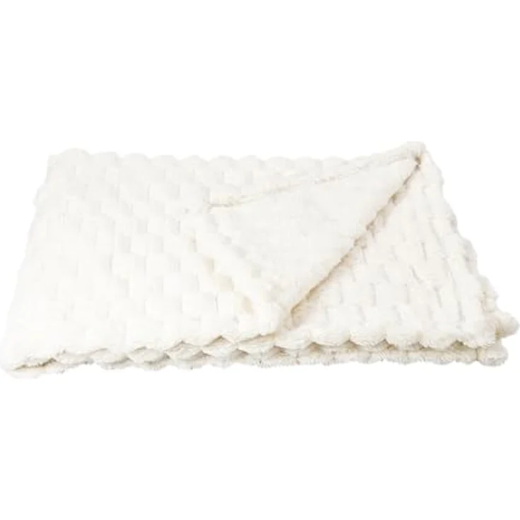 Nobby Liegedecke Diamond Classic, kuschelig weiches Soft Fleece, optimaler Schutz vor Tierhaaren und Schmutz, cream, 100 x 150 cm – Bild 2