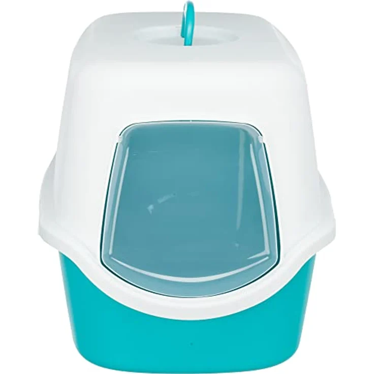 Trixie Katzentoilette Vico 40x40x56 cm, türkis-weiß – Bild 2