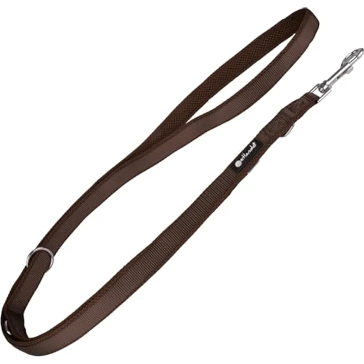 Petlando Hundeleine Mesh, 3m flexibel verstellbar, weich gepolstert, Mokka, 300x2,5cm – Bild 1