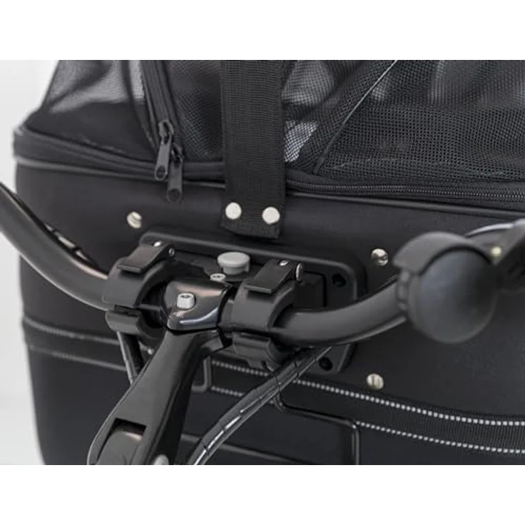 TRIXIE Hundefahrradkorb für den Lenker, bis 6 kg, 41 × 47 × 29 cm, inklusive Regenhaube und Netzabdeckung, Modell 13108 – Bild 2