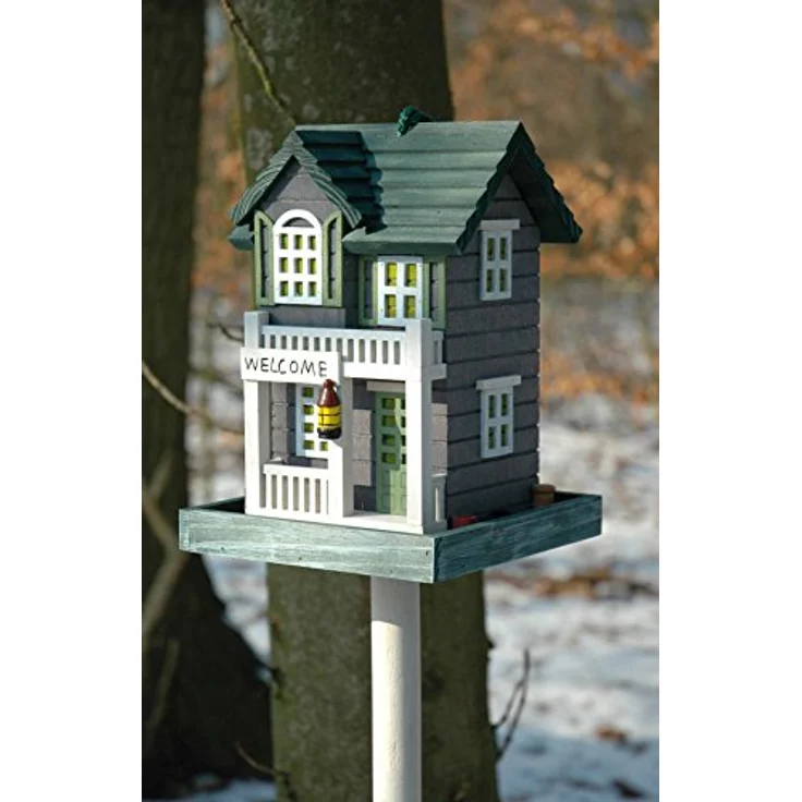 dobar 25303FSC Detailverliebtes Vogelhaus mit Ständer im Western-Design – Bild 3