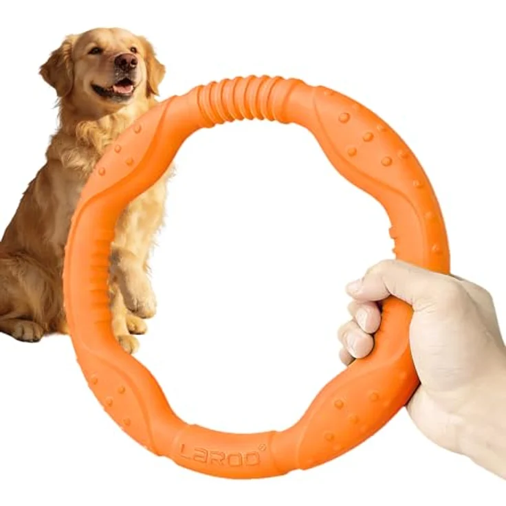 LaRoo Hund Frisbee Fitness Ring, unzerstörbare Wasserspielzeug Float Disk für interaktives Training, Durchmesser 30 cm, für mittelgroße und kleine Hunde – Bild 1