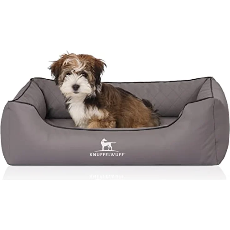 Knuffelwuff orthopädisches Hundebett Madison grau M-L – Bild 2