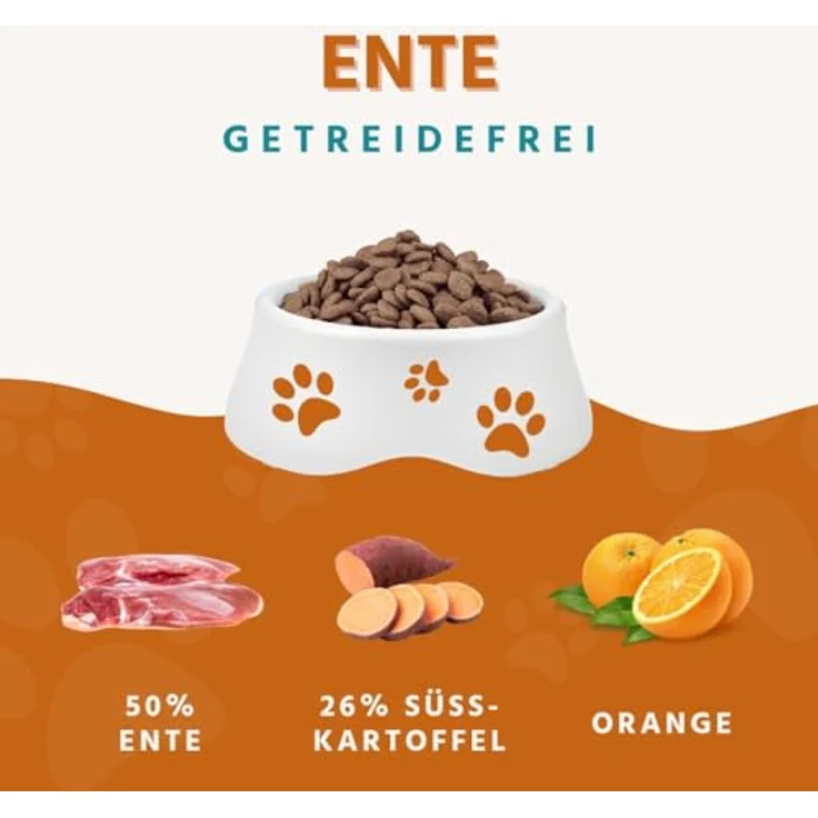 Wildfang® Hundefutter, Trocken, Getreidefreies Premium Trockenfutter mit 50% Ente und Süßkartoffel, 2 kg – Bild 2