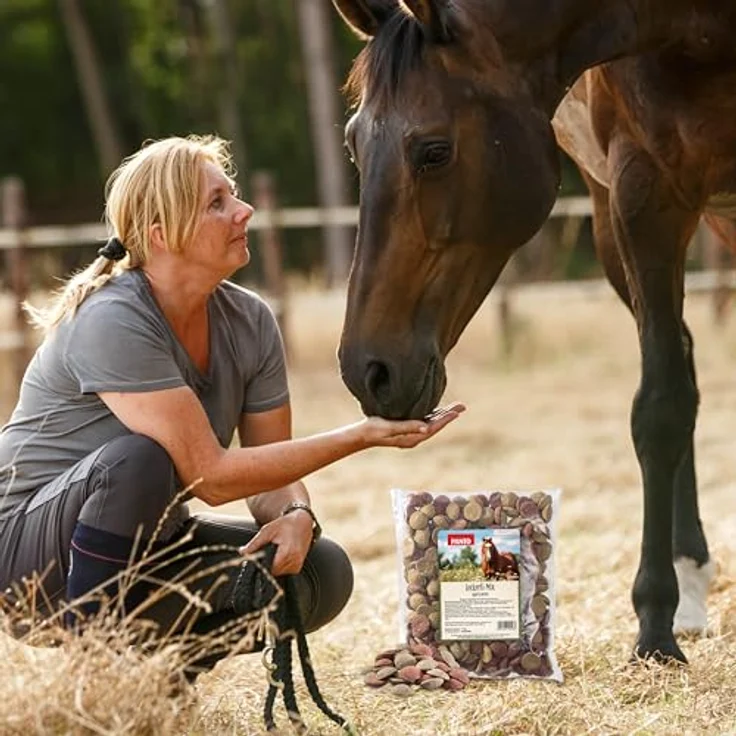 PANTO Leckerli Mix für Pferde Apfel & Karotte 1 kg – Pelletform, Zwei Geschmacksrichtungen, ideale Futterergänzung für Pferde und Ponys – Bild 2