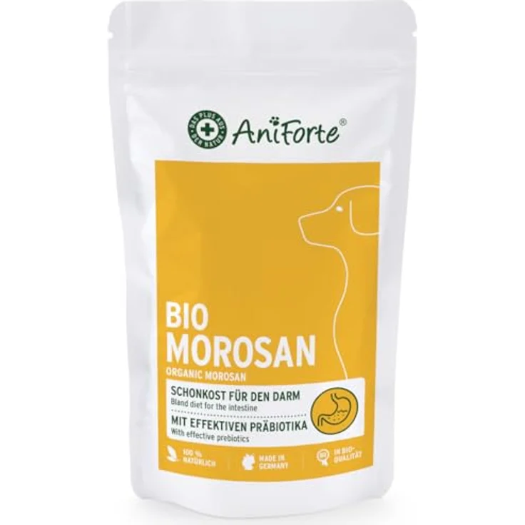 AniForte Bio Morosan Schonkost für Hunde bei Durchfall & Verdauungsstörungen, 6 x 100g - 100% BIO, natürliches Präbiotikum zur Unterstützung der Darmgesundheit und des Immunsystems – Bild 2