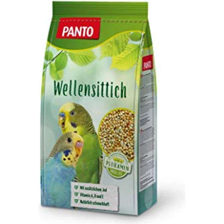 PANTO Wellensittichfutter mit Pluramin 4X 2,5 kg, artgerechte Saatenmischung für Wellensittiche mit natürlichem Jod und Vitalstoffen – Bild 1