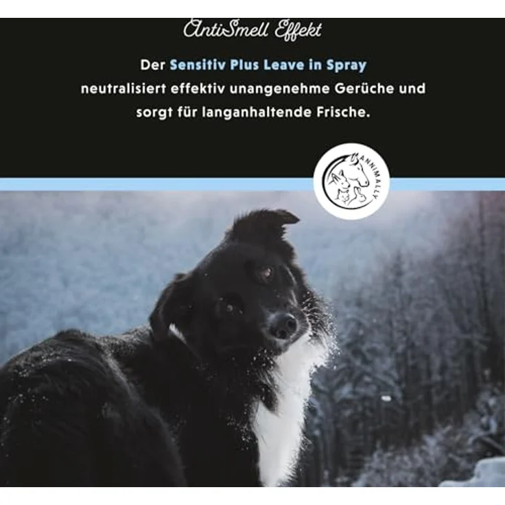 Annimally Sensitiv Plus Leave-In Spray, natürliche Kämmhilfe & Glanzspray für sensible Hunde & Welpen, pH-neutral, ohne Silikone und Parabene, 500 ml – Bild 4
