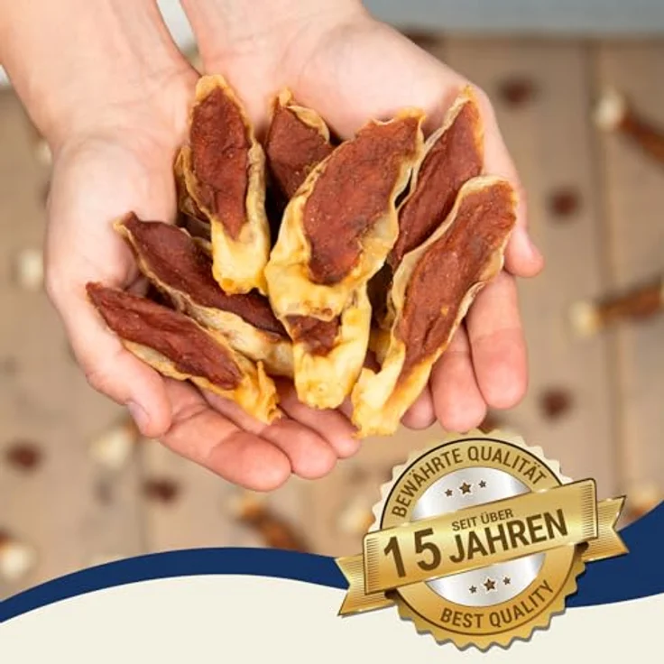 Lyra Pet® Kaninchenohren gefüllt mit Huhn, 10 kg, getrockneter Kausnack, fettarm, ideal für Training und Belohnung, praktischer wiederverschließbarer Beutel – Bild 4