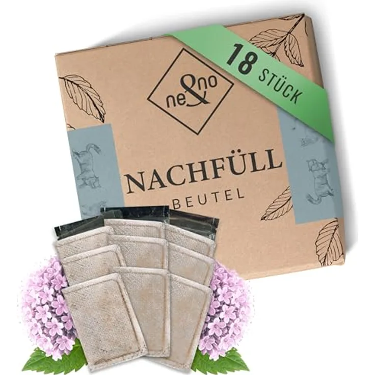 ne&no® 18x NACHFÜLL BALDRIAN SÄCKCHEN für Katzen Spielzeug - 100% natürlich, luftdicht verschlossen, kompatibel mit ne&no Katzen Spielzeug