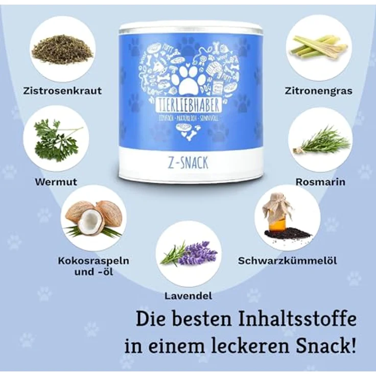 TIERLIEBHABER Z-Snack (350g) | Natürlicher Hundesnack mit Schwarzkümmelöl und Kokosraspeln | 2 Monatsrationen für mittelgroße Hunde – Bild 4