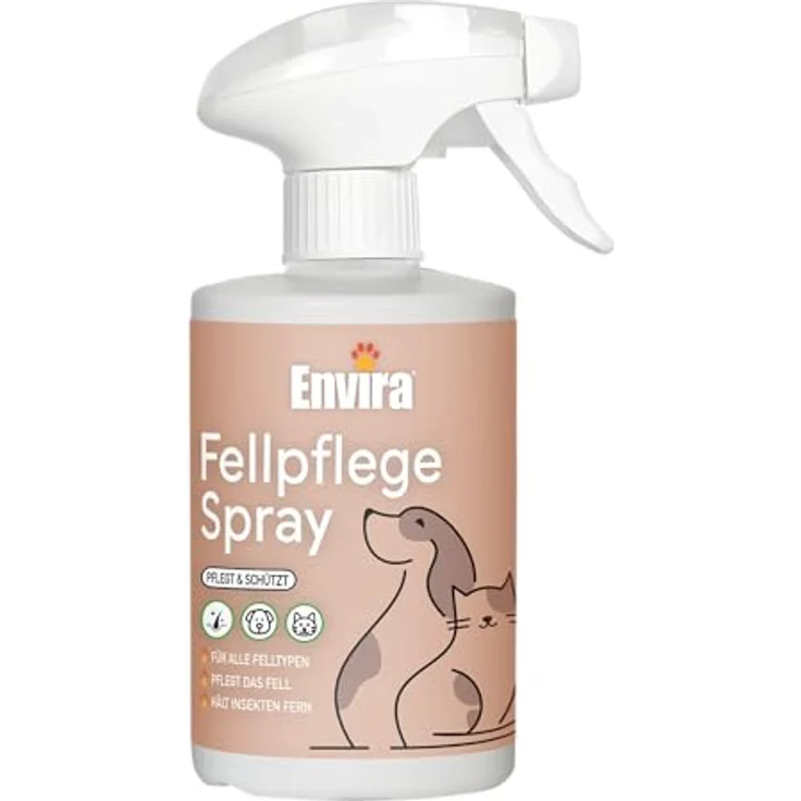 Envira Fellpflege-Spray für Hunde & Katzen 500 ml - Entfilzungsspray mit Repellent-Wirkung gegen Insekten, pflegt Fell & Haut, für alle Felltypen – Bild 1