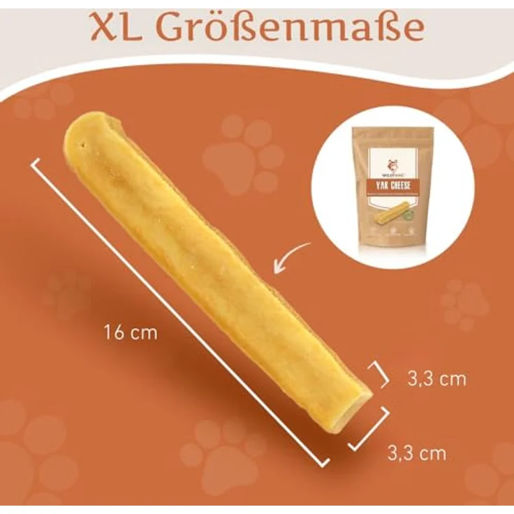 Wildfang® Yak-Kausnacks für Hunde, XL (ca. 137 g) – Himalaya Yak-Käse Hundekaustangen, natürliche Dentalsticks für Hunde über 45 kg, proteinreich und glutenfrei, 1er-Pack – Bild 2