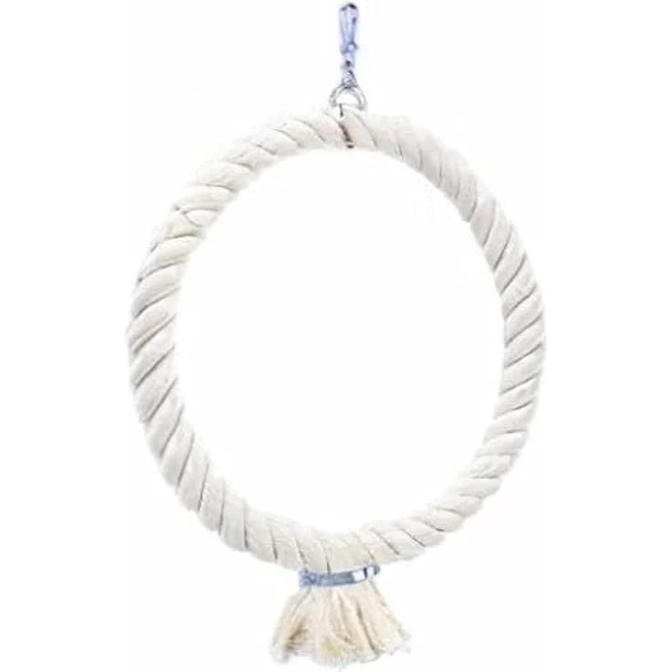 Nobby Cage Toy, Kletterring aus Baumwolle weiß groß; 34 cm – Bild 3