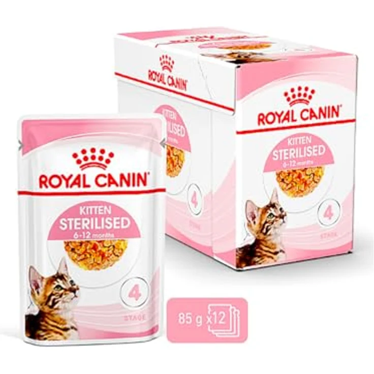 Royal Canin Feline Kitten Sterilisiert Pouch Gelatina, Katzen-Nassfutter, 85 g – Bild 2